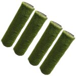 Visiodirect - lot de 4 moquettes 100 % synthtique gazon vert pour terrasse, balcon, jardin - longueur ...