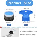 Lot de 4 mousseur robinet, a�rateurs de robinet universels m18. 5 et 2 cl�, embout brise jet robinets, ...