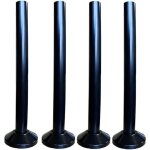 Lot de 4 paires de cache - tuyaux de radiateur noirs en plastique de 16 mm x 200 mm pour chauffage central ...