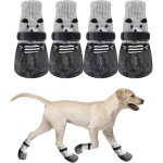 Lot de 4 paires de chaussettes de protection imperm�ables, antid�rapantes, r�glables avec 2 sangles velcro, ...