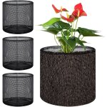 Lot de 4 paniers � plantes d'�tang flottants pour plantes aquatiques, sacs de plantation respirants pour ...