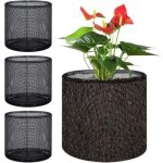 Lot de 4 paniers � plantes d'�tang flottants pour plantes aquatiques, sacs de plantation respirants pour ...