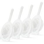 Lot de 4 passoires multi - mailles haut de gamme : mailles 100 / 200 / 300 / 400, nylon et plastique, ...