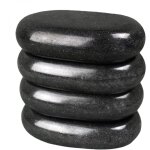 Lot de 4 pierres chaudes pour massage en basalte naturel poli - ovale - l - vivezen Lot de 4 pierres chaudes pour massage en basalte naturel poli - ovale - l - vivezen