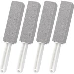 Lot de 4 pierres ponce de nettoyage avec manche pour toilettes et traces de calcaire, rouille de la grille ...