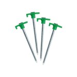 Lot de 4 piquets en acier inoxydables, 12 cm - sans marque