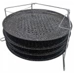 Lot de 4 plaques de cuisson � pizza kinghoff kh - 1553