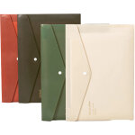 Lot de 4 pochettes pvc � fermeture � pression, format a4, pour documents, id�ales pour l'�cole et le ...
