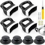 Lot de 4 poign�es pour autocuiseur 70 � 60 mm avec 4 couvercles et 1 tournevis pour marmites de rechange ...