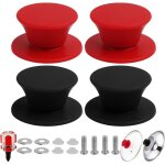 Lot de 4 poign�es de couvercle de casserole en silicone, universelles et r�sistantes � la chaleur, sans ...