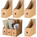 Lot de 4 porte - documents en papier kraft, classeurs en carton, bo�tes de rangement pour livres, documents, ...