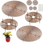 Lot de 4 protection de sol pour pot de fleurs grille 52 / 30cm, cache - pots de fleurs en grille pot ...