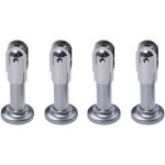 Lot de 4 raccords de séparation de toilettes en acier inoxydable pour toilettes publiques Lot de 4 raccords de séparation de toilettes en acier inoxydable pour toilettes publiques