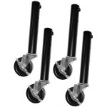 Lot de 4 rallonges de pieds de table avec roulettes, faciles � installer, rehausseurs de table pliants ...
