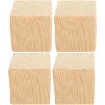 Lot de 4 rehausseurs bois support 997, 9 kg blocs levage robustes lit canap� bureau table chaise