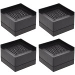 Lot de 4 rehausseurs de lit robustes pour cadre de meuble, coussinets de rehaussement de canapé (noir) ... Lot de 4 rehausseurs de lit robustes pour cadre de meuble, coussinets de rehaussement de canapé (noir) ...