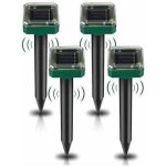 Lot de 4 rpulsifs solaires  ultrasons, rpulsif anti - taupes solaire souris repeller exterieur pour ...