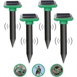 Lot de 4 r�pulsif taupe ultrason pigeon, repulsif serpent ultrason, anti taupe, repulsif souris ultrason, ...
