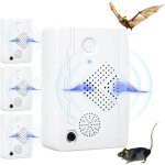 Lot de 4 rpulsifs  ultrasons pour chauve - souris d'extrieur pour grenier, dispositifs de dissuasion ...