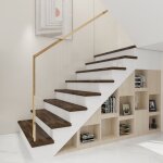 Neu. holz - lot de 4 revêtements d'escalier bunschoten 120 x 32 cm effet bois foncé Neu. holz - lot de 4 revêtements d'escalier bunschoten 120 x 32 cm effet bois foncé