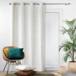 Douceur d'int�rieur - lot de 4 rideaux occultants � ?illets - 140 x 240 cm - velours relief naturel