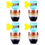 Lot de 4 robinets � charbon actif, filtre purificateur de nettoyage, filtre de robinet � interface universelle ...