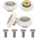 Lot de 4 roulettes de rechange pour porte de douche - 19 mm de diamètre Lot de 4 roulettes de rechange pour porte de douche - 19 mm de diamètre