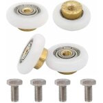 Lot de 4 roulettes de rechange pour porte de douche 19 mm de diam�tre - zvd