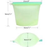 Lot de 4)sac alimentaire en silicone rutilisable sac congelation reutilisable d'tanchit tanche pour ...