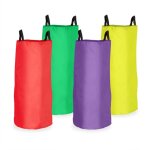 Relaxdays lot de 4 sacs pour la course en sac, pour l'ext�rieur, avec anses, polyester, multicolore