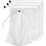 Lot de 4 sacs de rechange pour aspirateur de piscine, filet � mailles fines avec cordon de serrage, sac ...