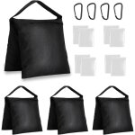 Lot de 4 sac de sable, 27 x 58, 5 cm lestage oxford 600d avec crochet et sac plastique, pour trpied ...