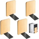 Lot de 4 serre - livres en bois de h�tre - 17 x 12 x 10, 5 cm - pour �tag�re, support de livres, �conomiseur ...
