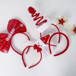 Lot de 4 serre - ttes de nol pour enfants, serre - tte hawaen, serre - tte toile  cinq branches, ...