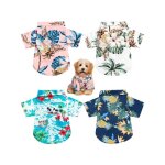 Lot de 4 t - shirts d't pour animaux de compagnie, style hawaen, motif floral, taille xl