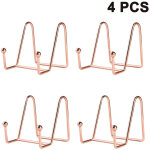 Lot de 4 supports pour assiettes, pr�sentoirs, cadres m�talliques pour photos, assiettes d�coratives, ...
