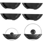 Lot de 4 supports muraux pour couvercles de casserole de 15 � 32 cm - autocollants - en plastique - pour ...