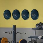Lot de 4 supports muraux pour disques d'halt�res olympiques de 5 cm, rangement pour salle de sport � ...