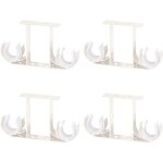 Lot de 4 supports de tringle � rideaux en alliage d'aluminium pour tringle � rideaux de 28 mm (blanc) ...