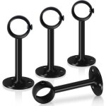 Lot de 4 supports de tringle à rideaux noirs de 33 mm en acier inoxydable très résistants pour tringle ... Lot de 4 supports de tringle à rideaux noirs de 33 mm en acier inoxydable très résistants pour tringle ...