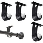 Ccykxa - lot de 4 supports de tringle à rideau de plafond, en alliage d'aluminium, noir pour tringles ... Ccykxa - lot de 4 supports de tringle à rideau de plafond, en alliage d'aluminium, noir pour tringles ...