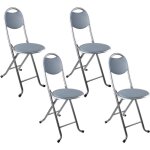 7house - lot 4 tabourets pliants avec dossier 32x36x73. 5cm 7house - lot 4 tabourets pliants avec dossier 32x36x73. 5cm