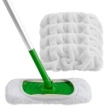 Ccykxa - lot de 4 tampons de balai rutilisables en microfibre compatibles avec swiffer - lavables pour ...