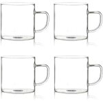 Lot de 4 tasses expresso en verre 12cl