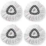 Lot de 4 t�tes de balai � franges rotatives de rechange pour balai � franges o cedar, en microfibre, ...