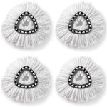 Lot de 4 t�tes de balai � franges rotatives de rechange pour balai � franges o cedar, en microfibre, ...