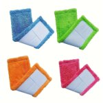 Lot de 4 t�tes de balai en polaire corail, tampons de rechange tr�s absorbants et durables pour le nettoyage ...