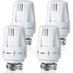 Lot de 4 vanne thermostatique radiateur, cjbin t�te thermostatique radiateur m30 x 1, 5, robinet thermostatiqu ...
