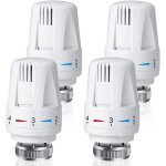 Lot de 4 vanne thermostatique radiateur dolaso tte thermostatique radiateur m30 x 1, 5, robinet thermostatiqu ...