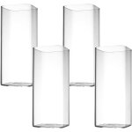 Lot de 4 verres à eau transparents de 400 ml - verres à long drink - carrés et élégants - pour eau, jus, ... Lot de 4 verres à eau transparents de 400 ml - verres à long drink - carrés et élégants - pour eau, jus, ...
